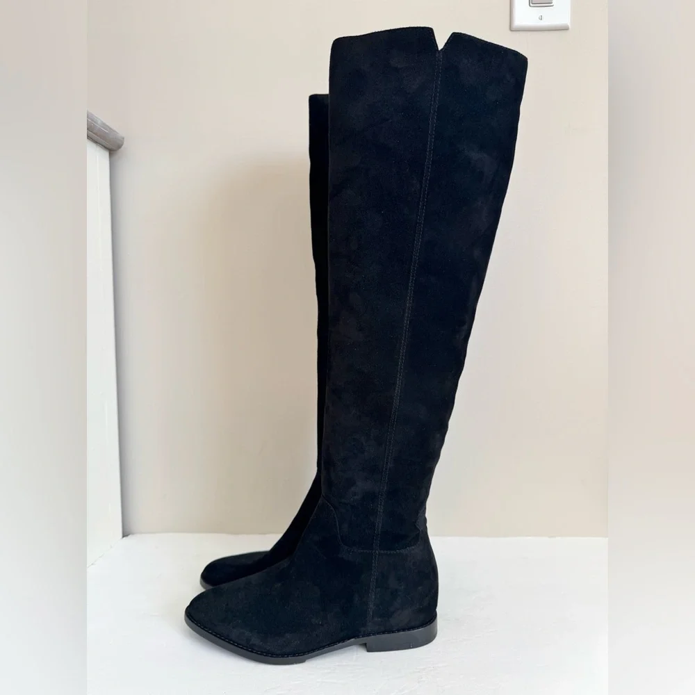 Ash Tall Jess Suede Over-the-Knee Boots in Black size 38 US 7.5-8